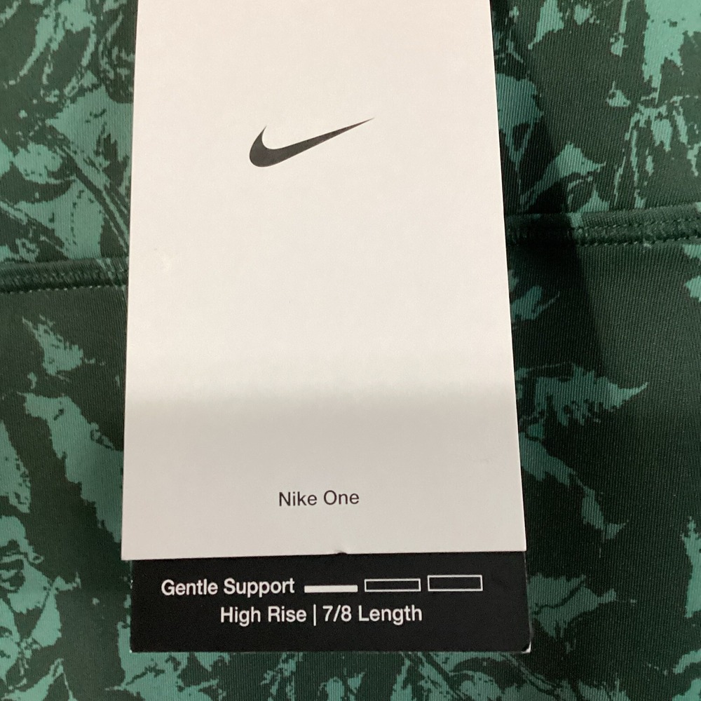 Nike One Womens XXL High Rise 7/8 Length Training Leggings Green FZ3229-338 NWT - Picture 3 of 6